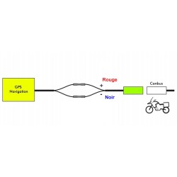 Faisceau pour prise type GPS d'origine BMW (fils renforcés en cuivre 1,00mm²) Accueil 16400-007 bmw R1250GS commodo RT GS F90...