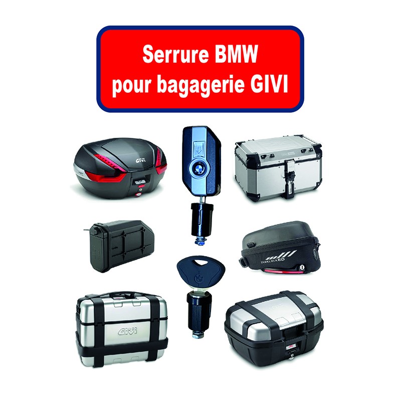 Barillet Serrure BMW Pour Top-case Givi / Kappa codé à la Clé BMW Accueil 16100-100 bmw R1250GS commodo RT GS F900R F990XR 12...