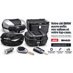 GIVI ET SHAD Kit serrure CLE BMW pour valises  permettant d’utiliser la clé de contact pour BMW SLB101
